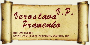 Veroslava Pramenko vizit kartica